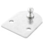 Stainless steel straight plate with ball for snap mounting N31311023686