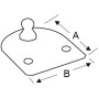 Satinless Steel Fastening Flat plate Threaded pin 8mm OS3801299