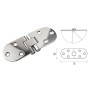 Stainless steel Foldable hinge for table floors lockers 76x38x2mm N60242240200