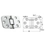 Stainless steel Foldable hinge for table floors and lockers 68x42x2mm N60242240201