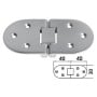 Cerniera Inox Ovale Microfusa con fori 80x30x3mm per portelli OS3829001-18%