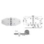 AISI 316 Stainless Steel Maxi Hinge 230x100x4mm Pin 8mm OS3844014