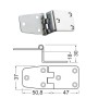 Cerniera inox a sbalzo 98,8x37mm Spessore 2mm OS3844184-40%