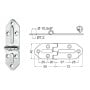 Cerniera zancata in acciaio inox Chromelux 127x40mm Spessore 2,5mm OS3844400-40%