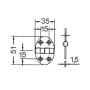 Cerniera ovale inox 35x51x1,5mm Semi-incasso Fissaggio a viti 270° OS3845001-40%