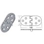 Stainless steel HEAVY DUTY Hinge 130x60x3mm Reversed pin OS3845502