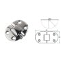 Stainless steel Foldable hinge for table floors and lockers 50x38x2mm OS3846050