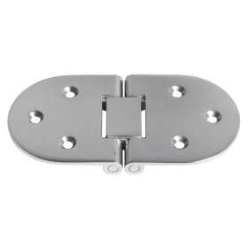 Cerniera Inox Ovale Microfusa con fori 140x70x2.8mm per portelli OS3846075-0%
