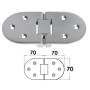 Stainless Steel Microcast Oval Hinge with bores 140x70x2.8mm for hatches OS3846075