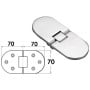 Cerniera Inox Ovale Cieca Microfusa con prigionieri 5mm 140x70x2.8mm OS3846077-0%