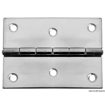 Mirror polished stainless steel Rectangular hinge 75x75mm 1.3mm OS3846785
