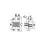 Pair of Hidden hinges doors and hatches 53mm OS3852704