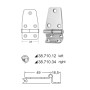 Stainless steel Overhang hinge 65.5x37mm Thickness 2mm Left OS3871012