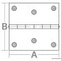 Cerniera rettangolare inox lucidata a specchio 60x40mm Spessore 1.3mm OS3882202-0%