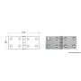 Stainless steel Hinge 45x110mm Thickness 2.5mm OS3882205