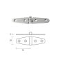 Stainless steel cast hinge Long Wing 152x29mm Thickness 5mm OS3883015
