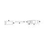 Stainless steel PIRAMID Hinge for hatches 70x30 mm OS3892802