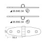 Stainless steel Hinge 101x27mm OS3884034