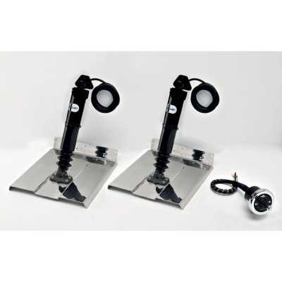 Uflex MTS12CH Correttore D'assetto Set 2 attuatori AS 12VDC + 1 joystick cromato FLAP UF43250T-30%