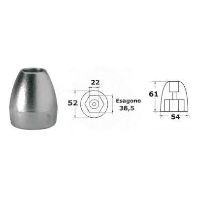 Anodo di Zinco ad Ogiva 865182 MERCURY MARINER MERCRUISER Bravo III N80607030592-18%
