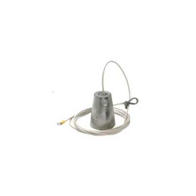 Anodo di Zinco ad Ogiva per Ancoraggio completo di Cavo di Fissaggio 2,50 Kg OS4300501-18%