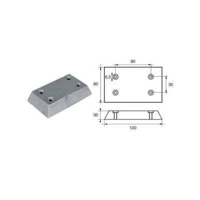 Anodo di zinco a piastra per timone e flaps D.130x80mm N80605930239-30%
