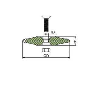 Coppia Anodi di Zinco a Rosa Tipo Spanish per Timoni e Flaps ∅ 90 mm 0,448 Kg N80605530036-10%