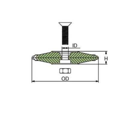 Pair Rose Zinc Anode for Rudder and Flaps Spanish Style ∅ 90 mm 0,448 Kg N80605530036