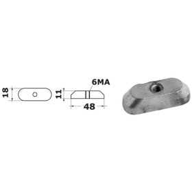 Anodo di Zinco a Piastrina 41811-98500 SUZUKI 9,9 - 15 Hp 4 Tempi OS4390335-18%