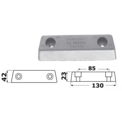VOLVO Duo Prop Shaft Bar Zinc Anode 852835-8 N80607230713