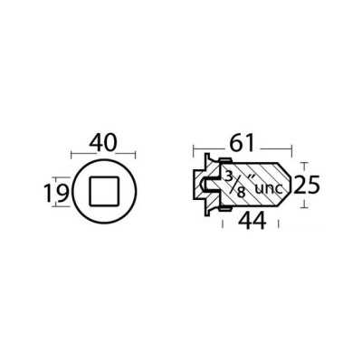 Anodo di Zinco a Barilotto per Scambiatori di Calore e Collettori 823661 VOLVO ∅ 25X44 mm OS4354016-18%