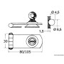 Stainless steel openable hinge lock with key 98x30mm N60341500524
