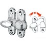 Piastrina a tavella fermaporte o ferma antine in ottone cromato 52x33mm N60341500526-18%