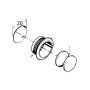 Chiusura a scrocco a pulsante in ottone cromato per antine N60341541520-18%