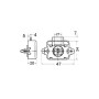 Chiusura a scrocco a pulsante in ottone cromato per antine N60341541520-18%