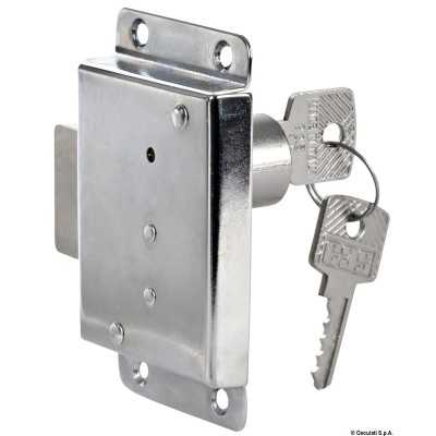 Serratura semplice in ottone cromato 50x50 mm OS3813200DX-18%