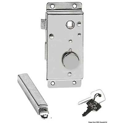 Serratura per porte in ottone cromato 138x58mm Modello Destro OS3813220DE/20-18%