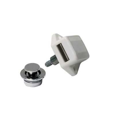 Scrocco a pulsante in ottone cromato d26mm per chiusura portelli 16mm OS3818209-18%