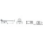 Stainless steel Peak hasp with swivelling padlock eye ring 64x32mm OS3844112