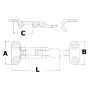 Stainless steel Adjustable toggle fastener 110x45mm N60341502945
