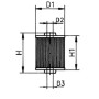 Filter spare part for Diesel PFG21-23 - Stainless steel N82051723064