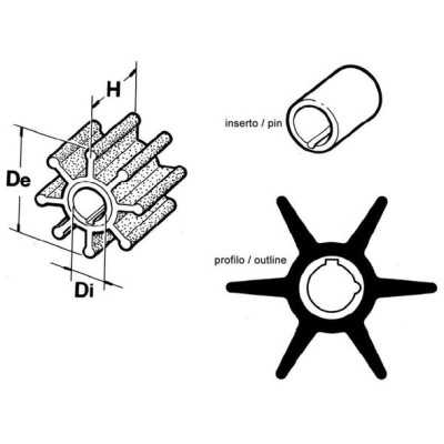 Impeller - Johnson/Envirude - 2 strokes N82152014058