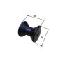 Rubber central roller Ø76x80mm Hole 14mm Black colour N11559610239