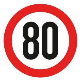 Type-approved self-adhesive speed disc 80Km/h N11559610401