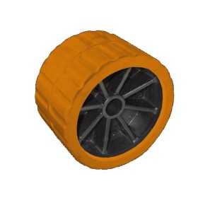 Rullo laterale Ø 120mm Lunghezza 75mm Ø foro 15mm Arancio OS0202904-40%