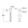 Hidden vertical lock White Plastic handle OS3810901