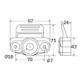 Hidden vertical lock Black Plastic handle OS3810900