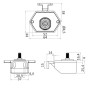 Scrocco a pulsante Self-Latching in nylon bianco per chiusura portelli OS3818240-18%