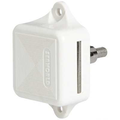 Scrocco a pulsante Medium in nylon bianco per chiusura portelli OS3818250-0%