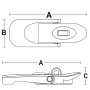 Technopolymer Locker latch with padlock holder OS3820850